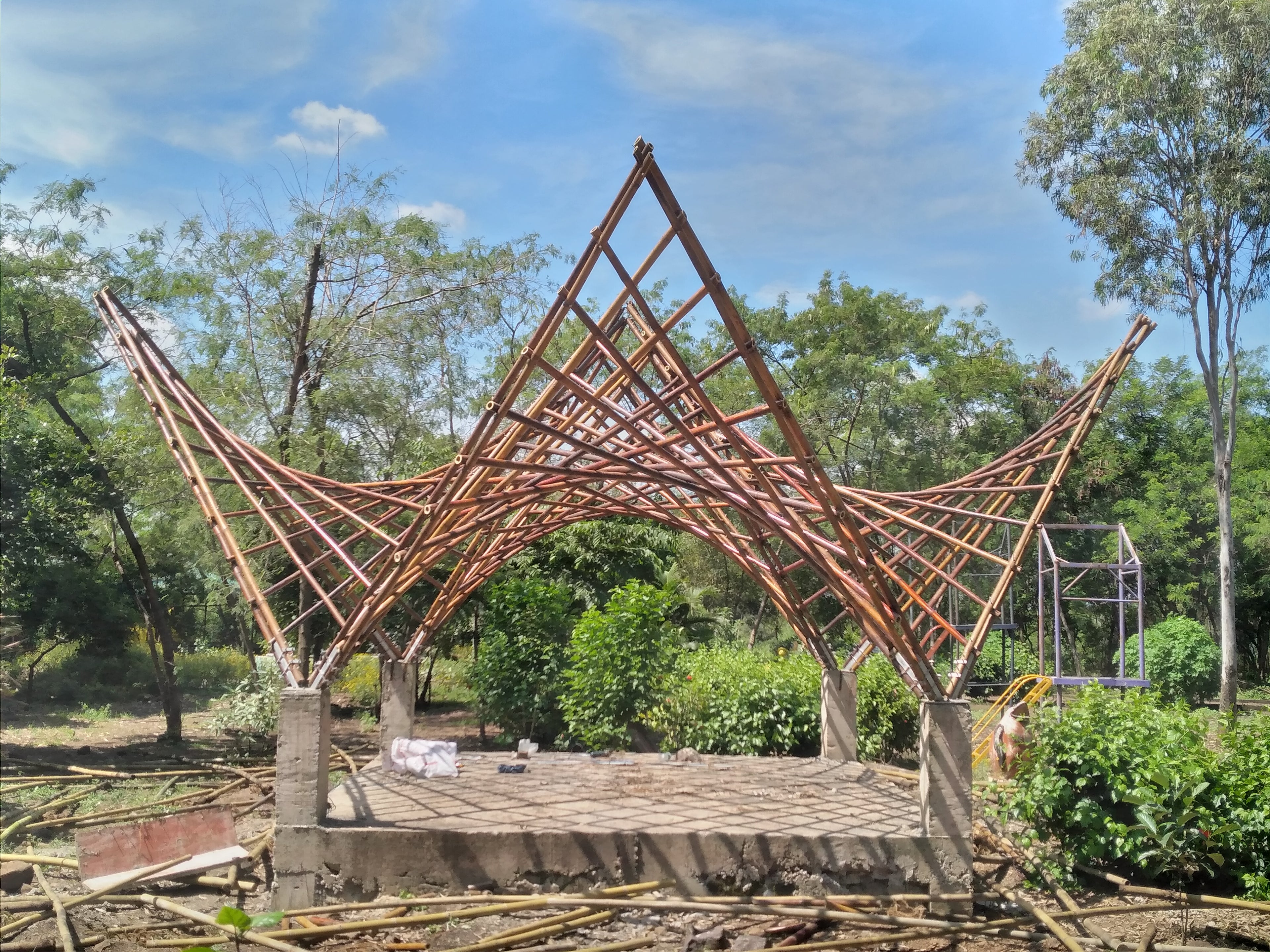 Bamboo Hyperbolic Gazebo