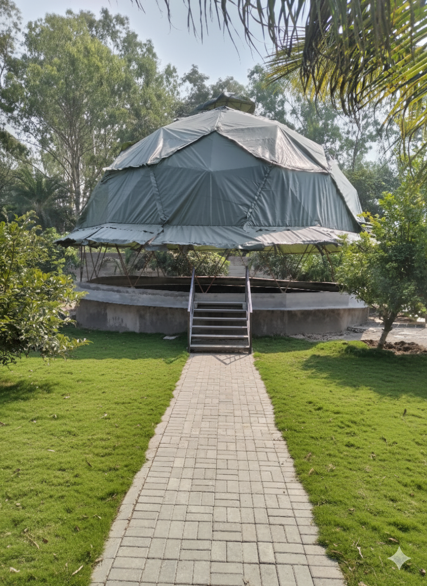 Bamboo geodesic Dome