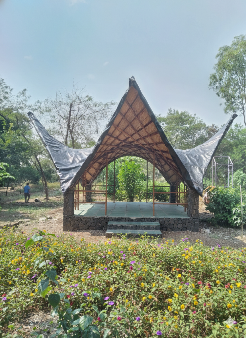 Bamboo Hyperbolic Gazebo