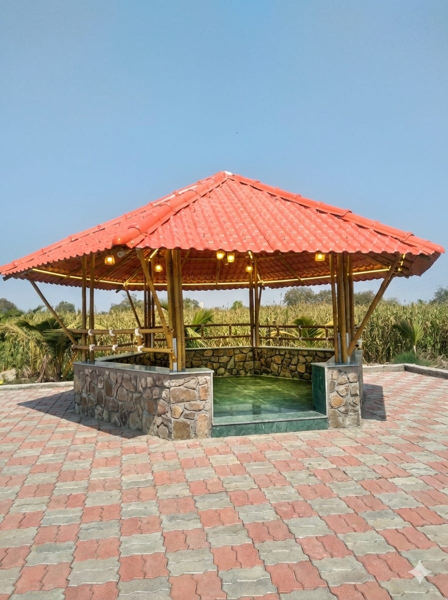Bamboo Gazebo Hexagonal
