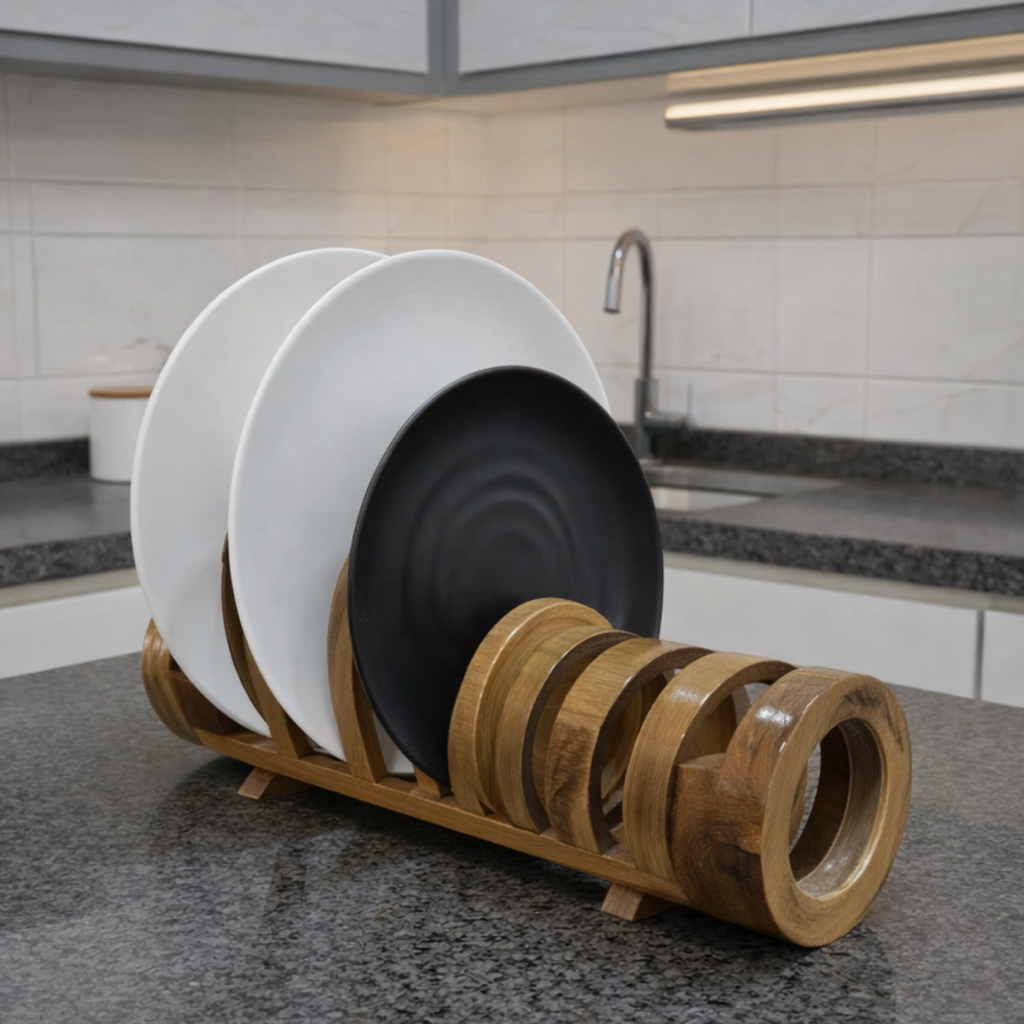 Bamboo Plate Holder