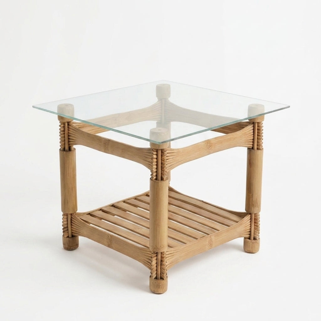 Bamboo Teepoy Square