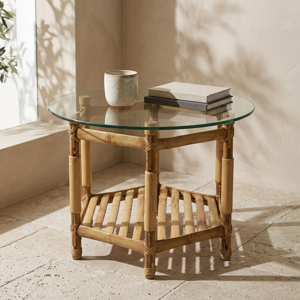 Bamboo Teepoy Hexagonal