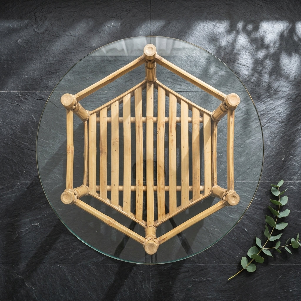 Bamboo Teepoy Hexagonal