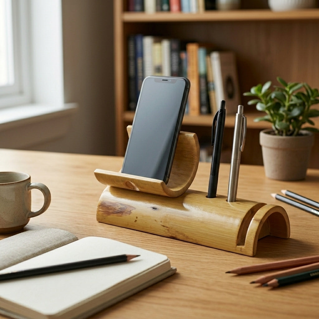 Bamboo Mobile, Pen & Card Holder