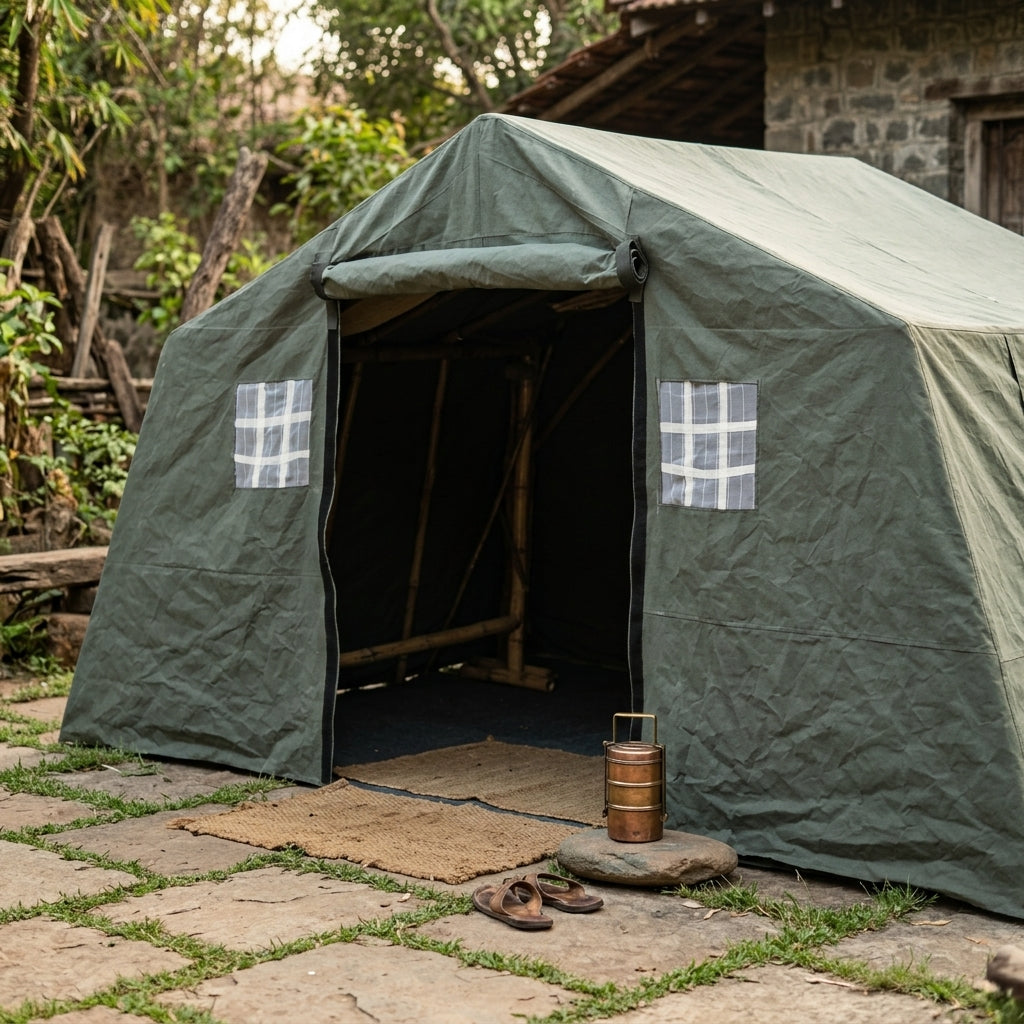 Bamboo Canvas Tent – Eco Glamping & Outdoor Structure – Poaceae Lifedesigns