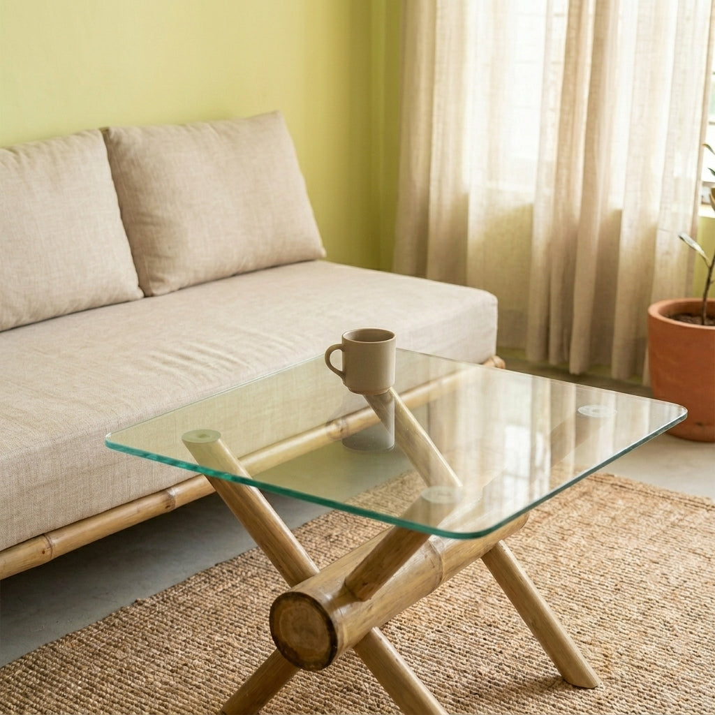 Bamboo Teepoy- Cross Leg