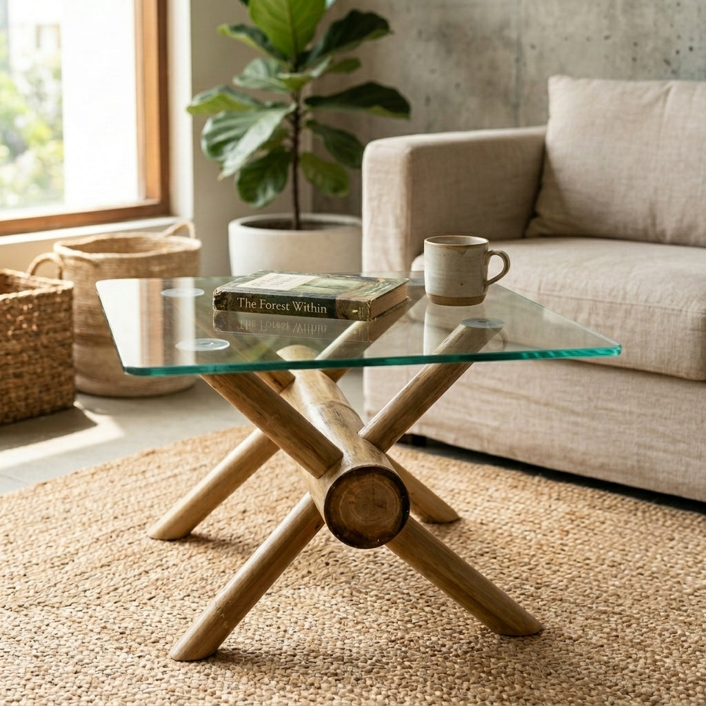 Bamboo Teepoy- Cross Leg