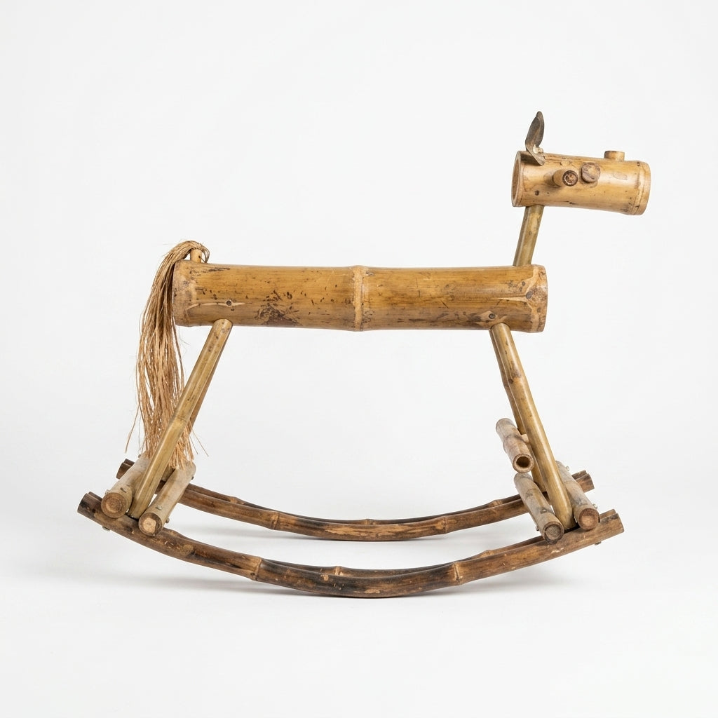 Bamboo Rocking Toy Horse – Handcrafted Eco-Friendly Kids Toy | Poaceae Lifedesigns